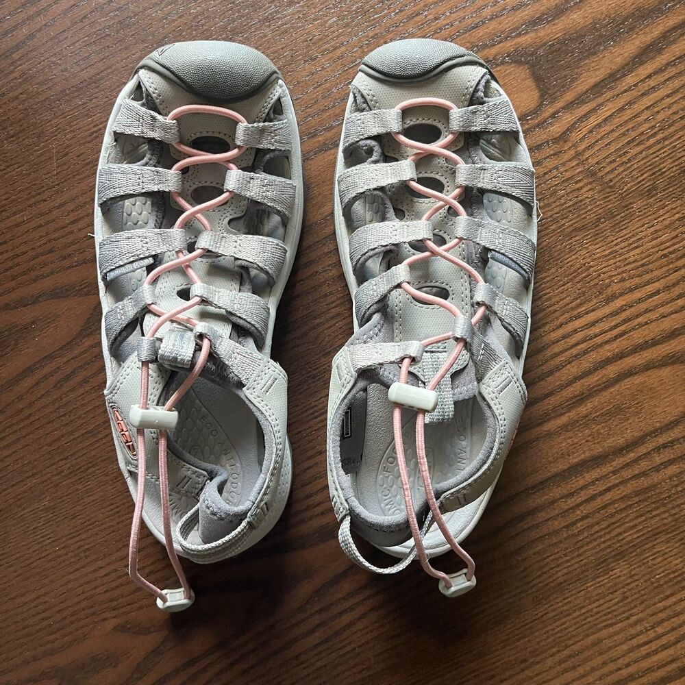 KEEN Astoria West Sandals Women's Size 6 Gray Coral Waterproof Hiking Trail